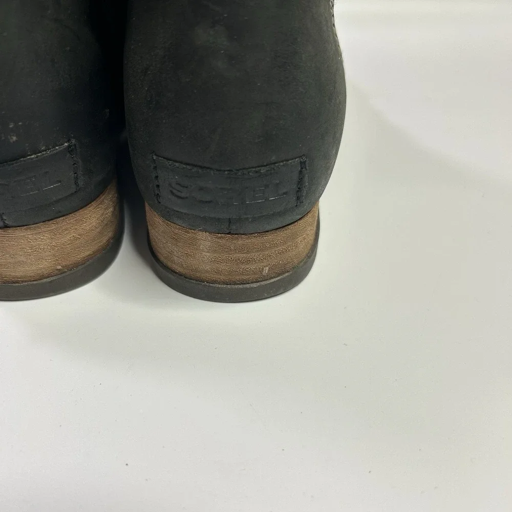 Sorel Major Lace Boots Women's Size 8.5 Gray Waterproof Canvas NL2163-010